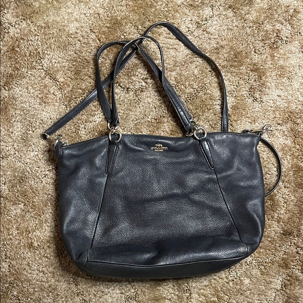 COACH‎ Logo Tote Bag 2WAY Shoulder Bag Kelsey Satchel Tote Bag leather Black